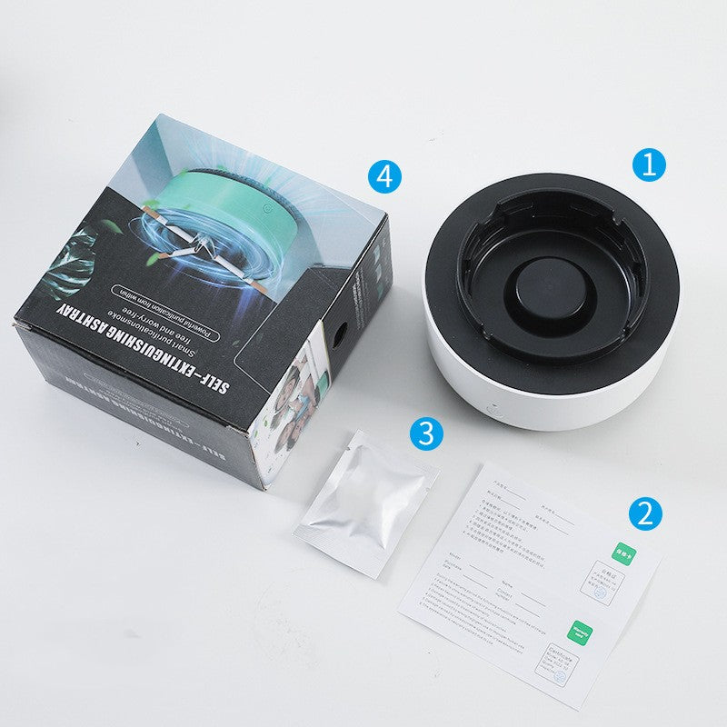 Portable smoke-filtering ashtray and replacement filter options, view 6