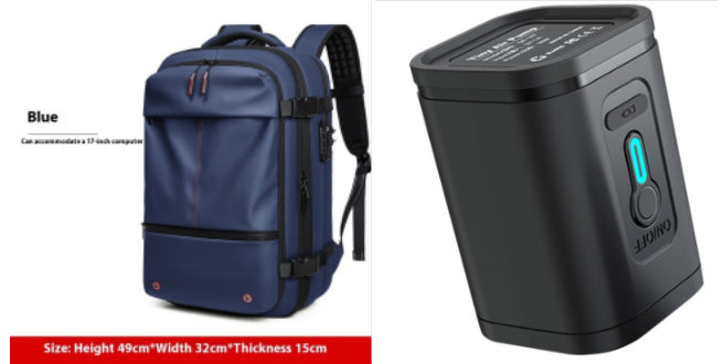 Blue backpack and accessory pictured for Set5
