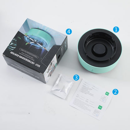 Portable smoke-filtering ashtray and replacement filter options, view 5