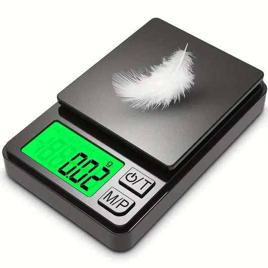 Digital pocket scale with backlit LCD display, view 2