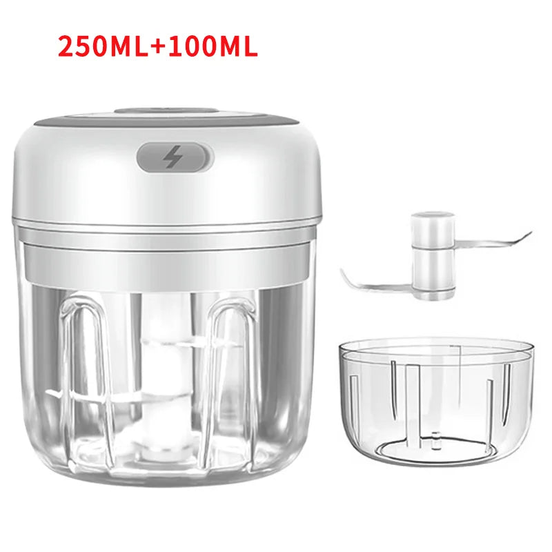 Mini USB rechargeable food chopper in 100 ml and 250 ml sizes, view 8