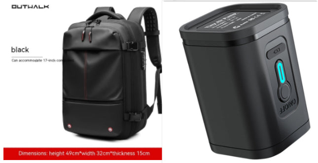 Black backpack and accessory pictured for Set4