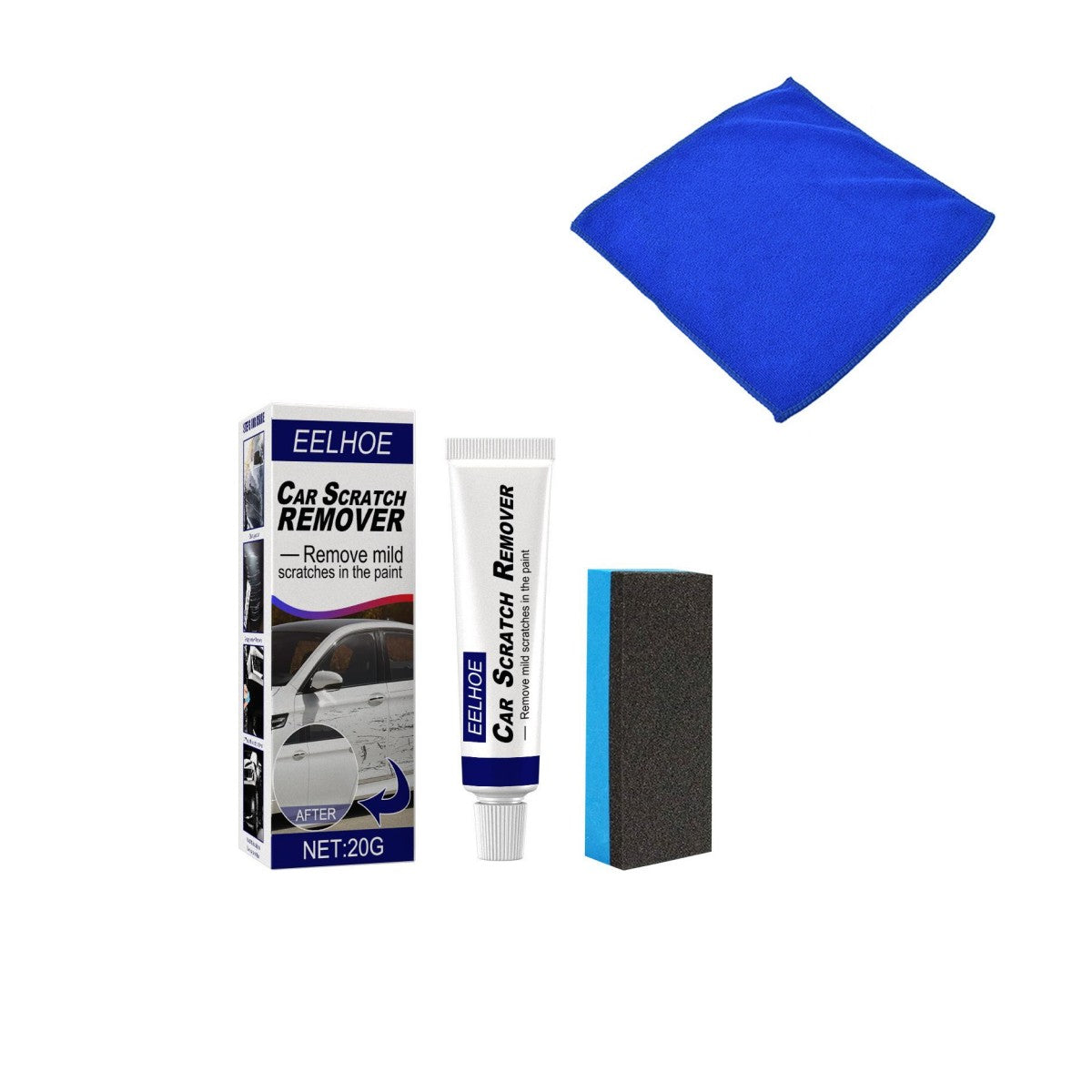 Car scratch repair cream and applicator, view 6