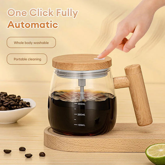 400 ml battery self-stirring glass mug, view 2