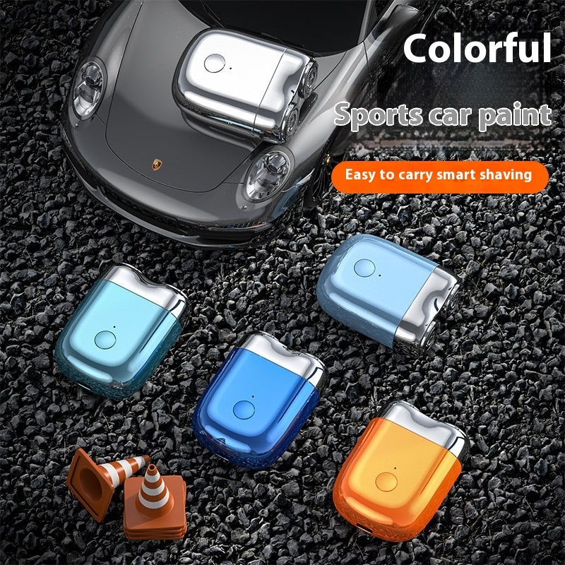 Mini rechargeable rotary travel shaver, view 3