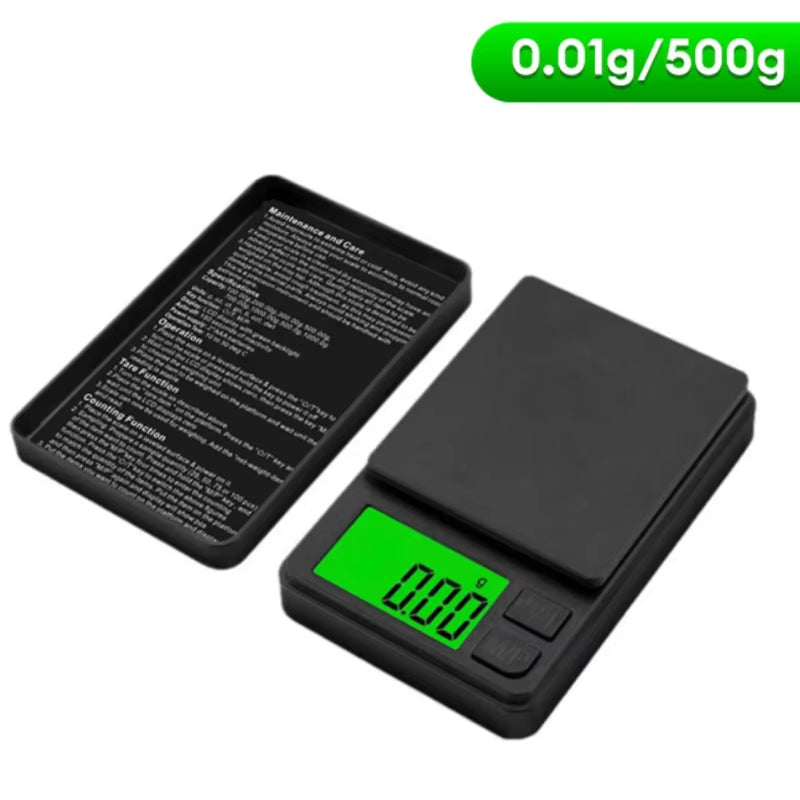 Digital pocket scale with backlit LCD display
