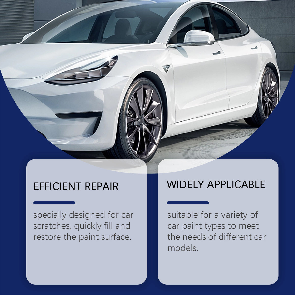 Car scratch repair cream and applicator, view 4