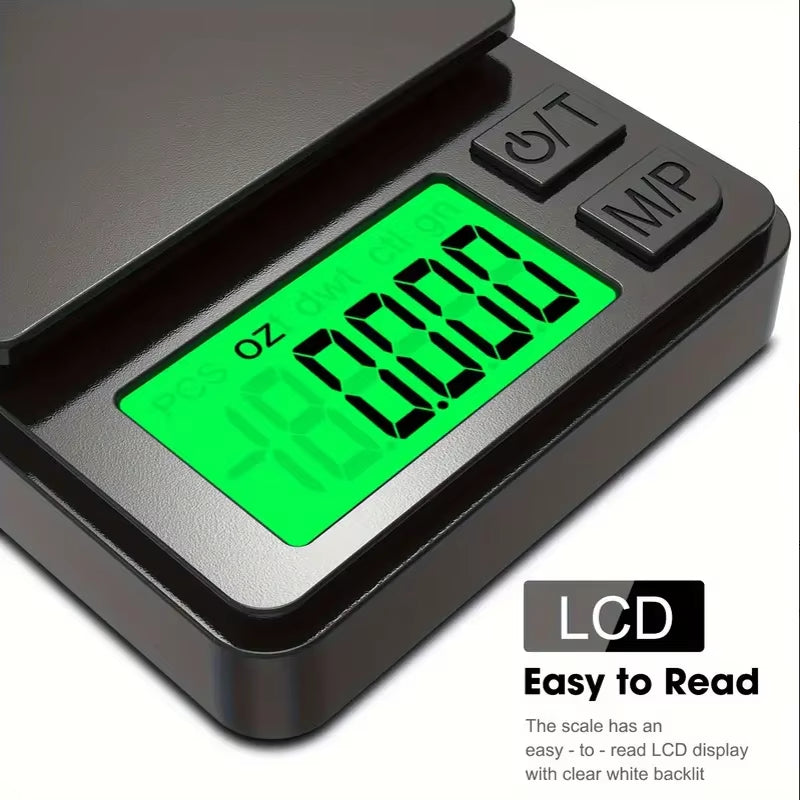 Digital pocket scale with backlit LCD display, view 7