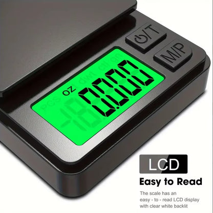 Digital pocket scale with backlit LCD display, view 7