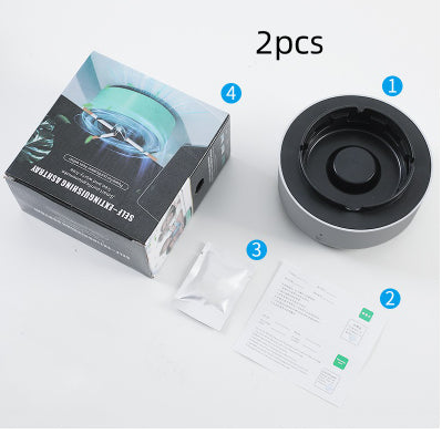 Portable smoke-filtering ashtray and replacement filter options, view 12