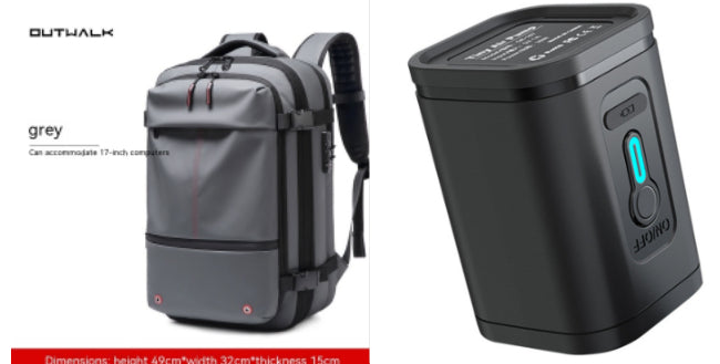 Light gray backpack and accessory pictured for Set6