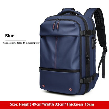 Blue regular-version travel backpack