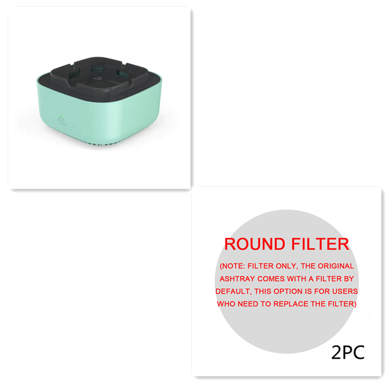 Portable smoke-filtering ashtray and replacement filter options, view 19