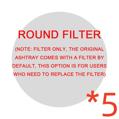 Portable smoke-filtering ashtray and replacement filter options, view 15